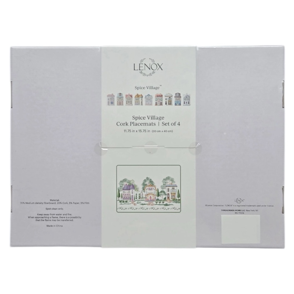 Rare Lenox Spice Village placemats set of 4 - Picture 3 of 10